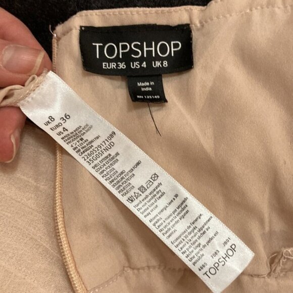 Topshop Pink Tulle Pleated Floral Sequins Mini Dress - Picture 14 of 14